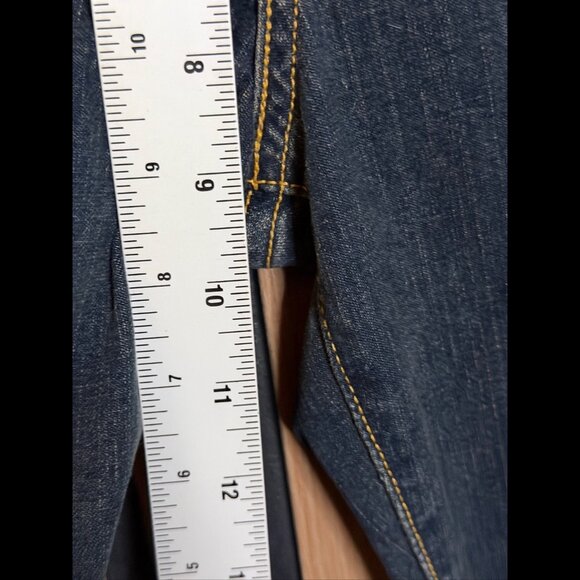 Levis 519 Jeans 3 Womens Blue Low Rise Flare y2k Denim Stretch Dark Wash - Picture 4 of 9